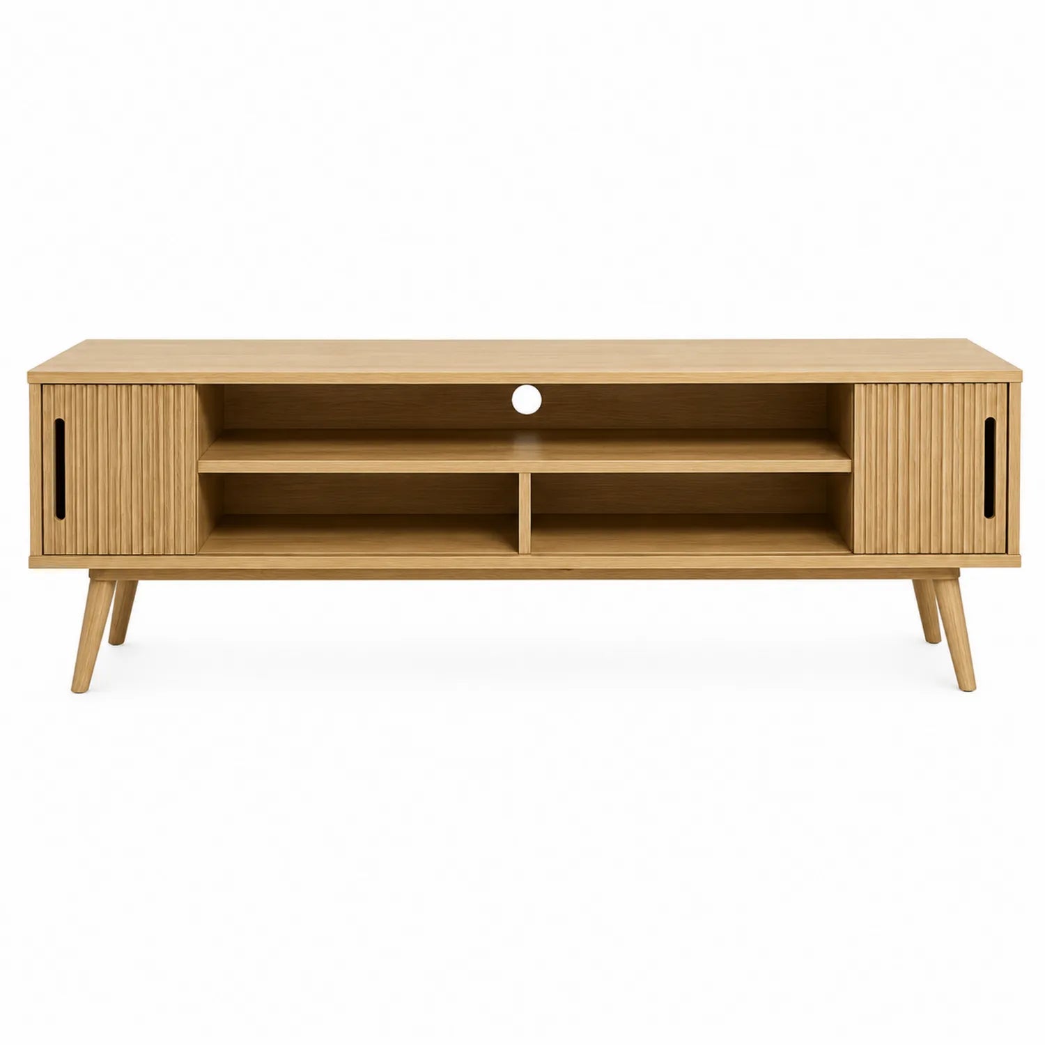Mobile TV in Legno con Ripiani e Ante 120x40x50 cm