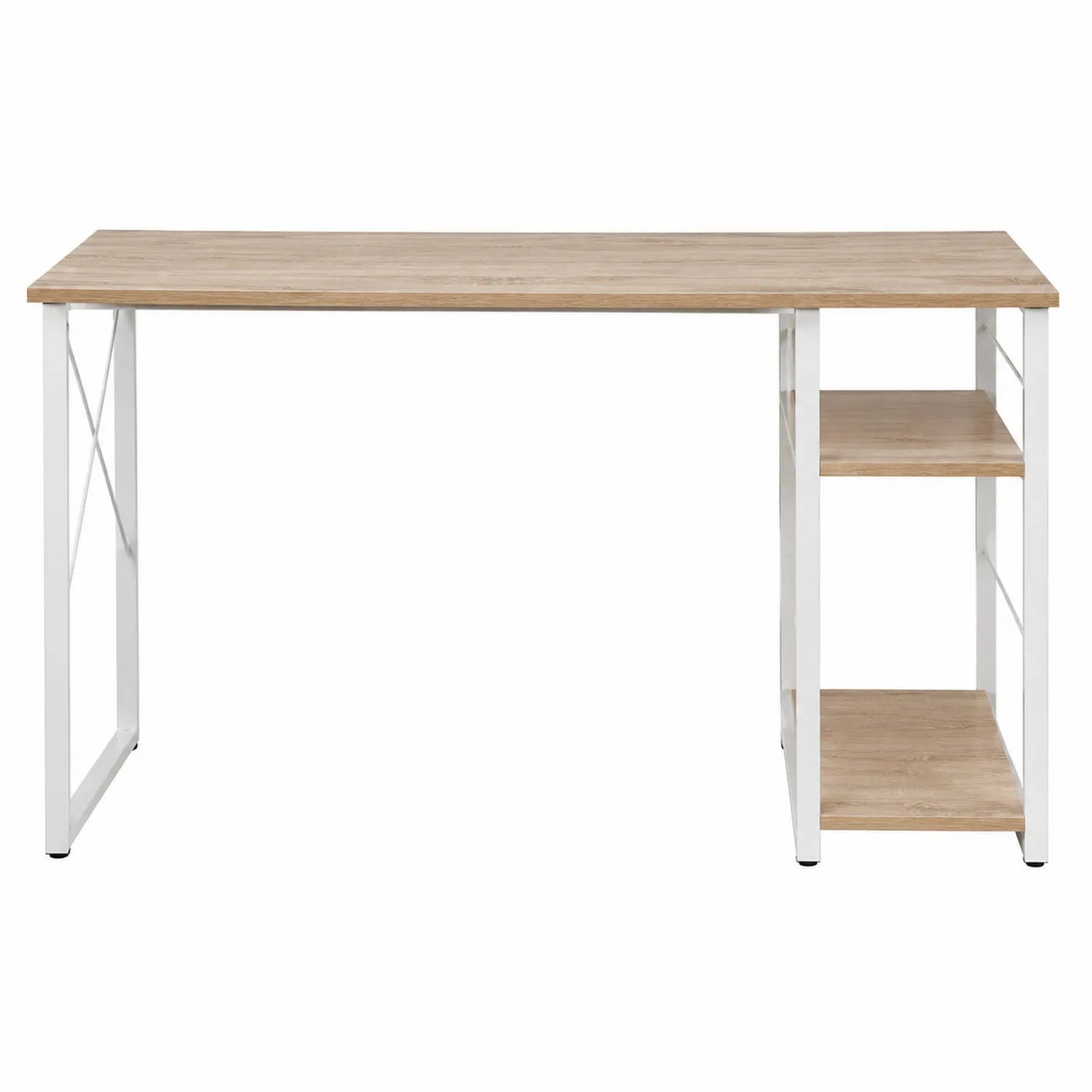 Scrivania in Legno MDF e Metallo con Ripiani