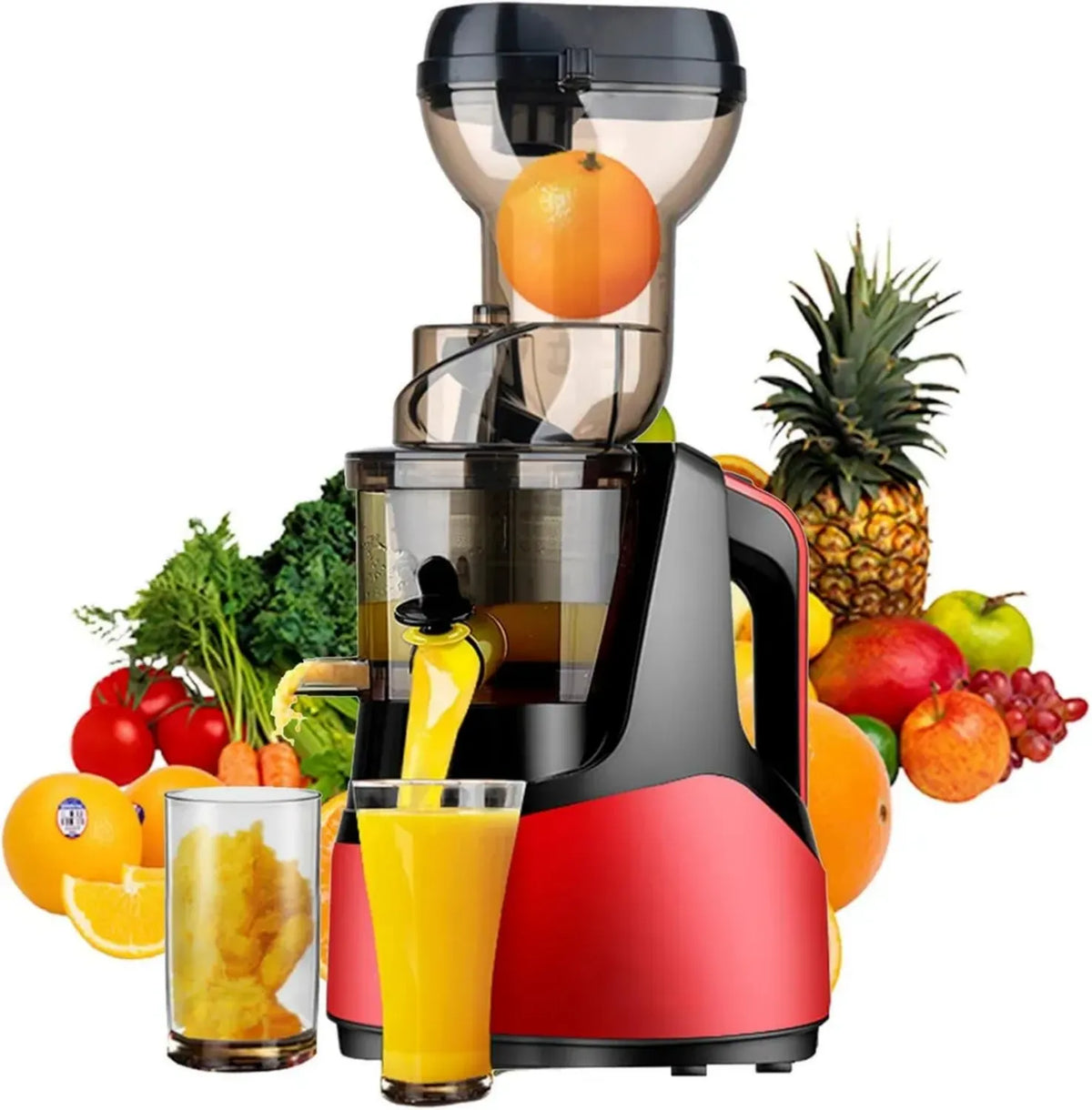 Estrattore di Succo a Freddo 150W con Ampia Bocca da 75MM, Nutrienti Conservati al Massimo, Ideale per Frutta e Verdura