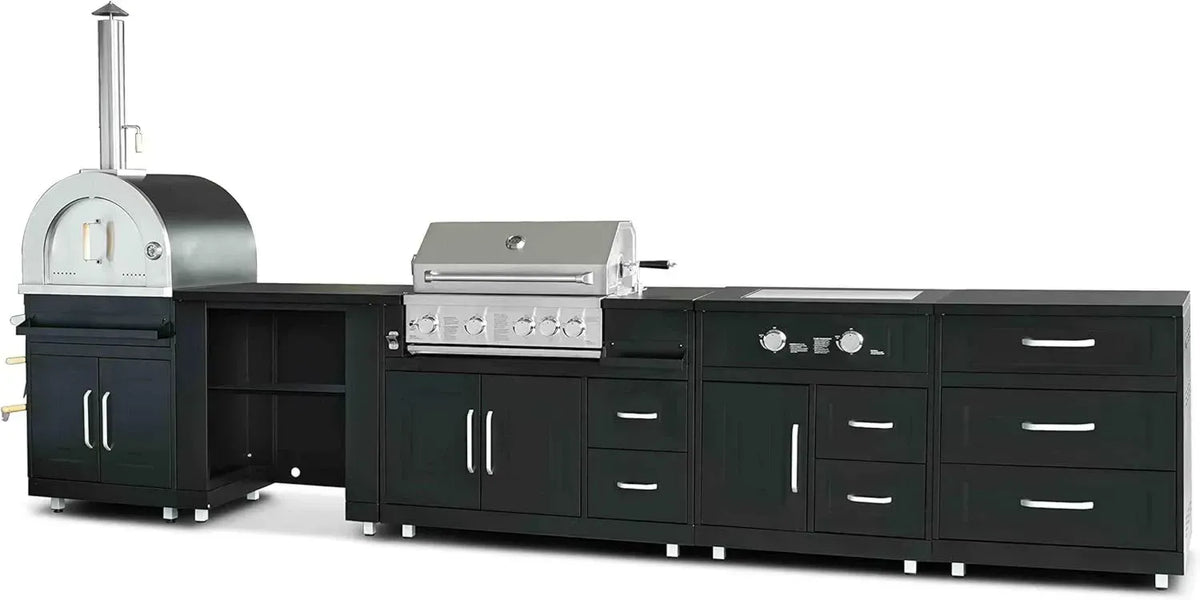 Cucina da Esterno Oviala con 5 Elementi e 3 Moduli di Cottura