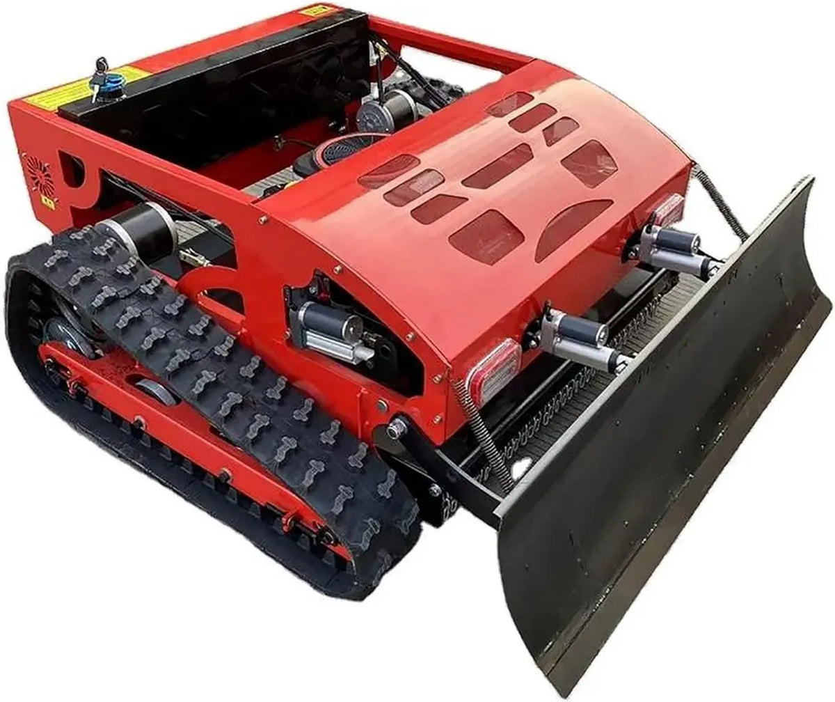 Robot tagliaerba ibrido elettrico a gas con pala da neve, 7,5 CV, controllo remoto, pendenza fino a 45°, altezza regolabile 10-180 mm, larghezza taglio 550 mm