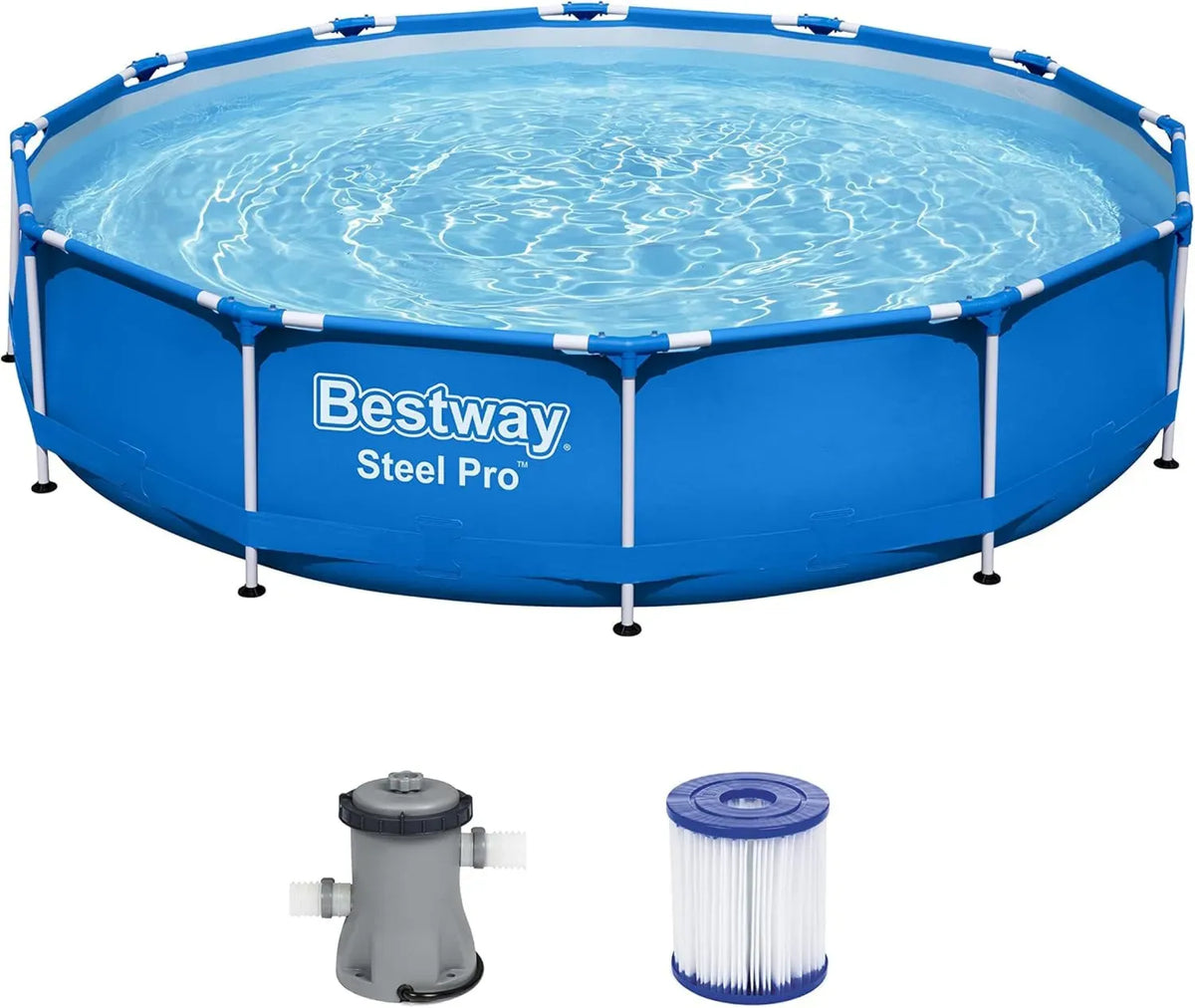 Piscina Rotonda Acciaio PRO Bestway 366x76 cm, Blu
