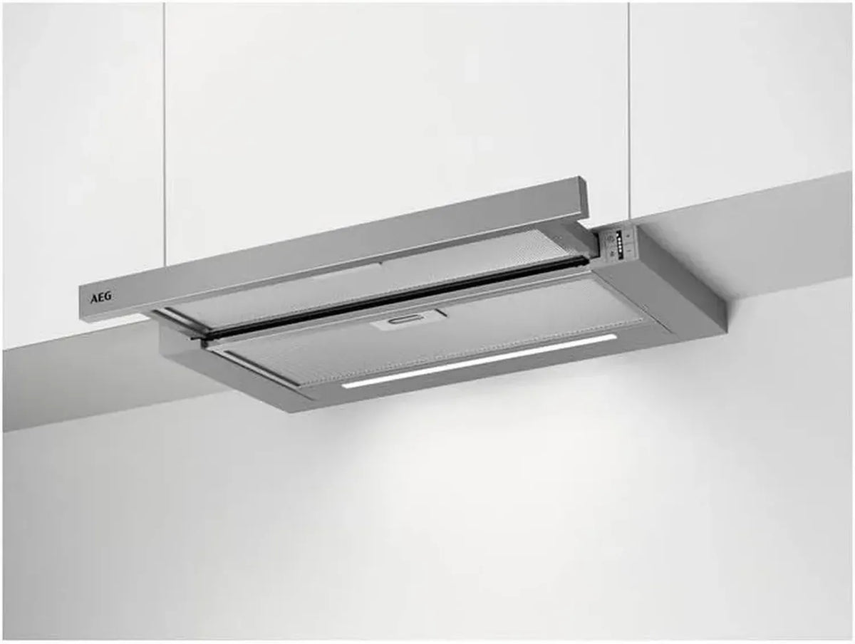 Cappe Aspirante AEG 60 cm Grigio, 415 m³/h, Silenzioso 54-70 dB, Classe A