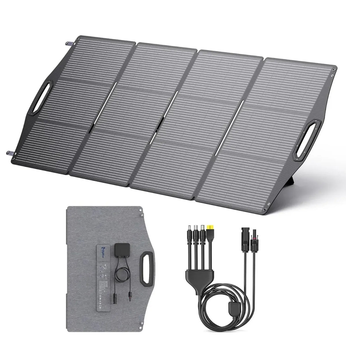 Pannello Solare Pieghevole 200W BigBlue N-Type ETFE, Caricatore Solare Impermeabile IP68 per Generatore Portatile e Campeggio