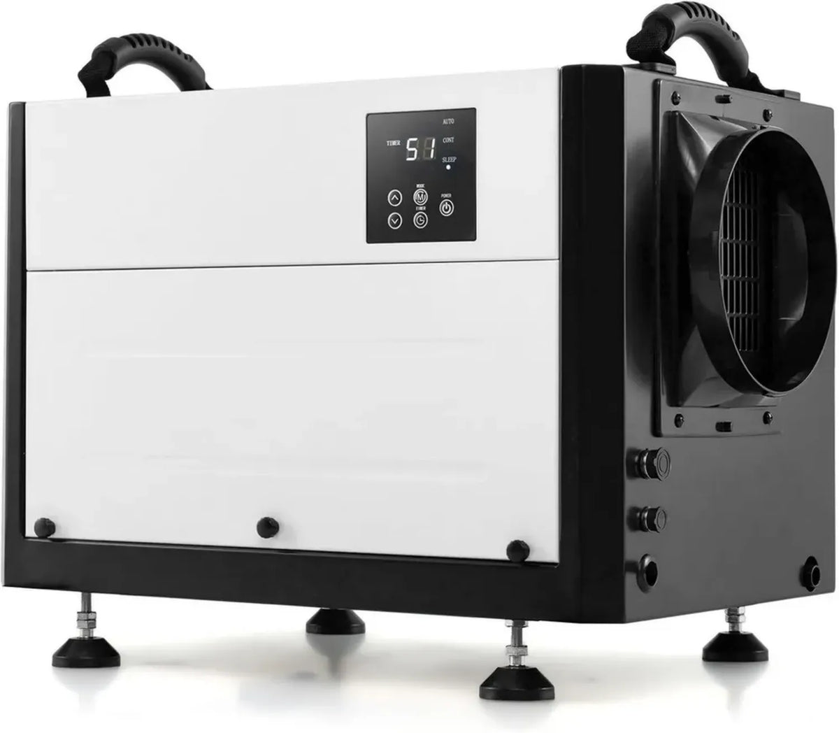 Deumidificatore Industriale RELAX4LIFE 58,5L, 3 Modalità e Timer 24H, per Cantine e Magazzini fino a 100㎡, Nero
