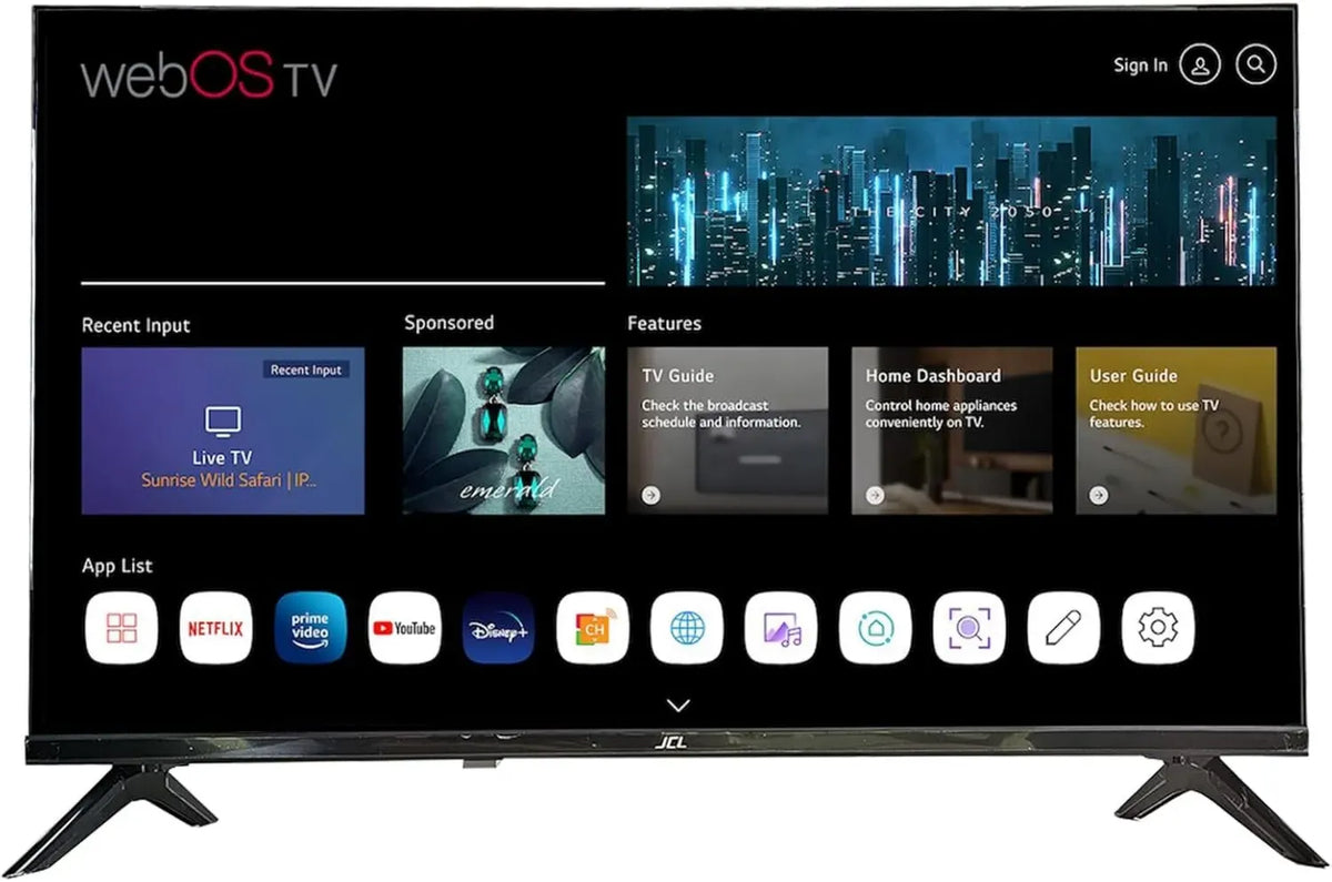 Smart TV LED 32'' HD Ready JCL con webOS 8.1 e Connettività Completa