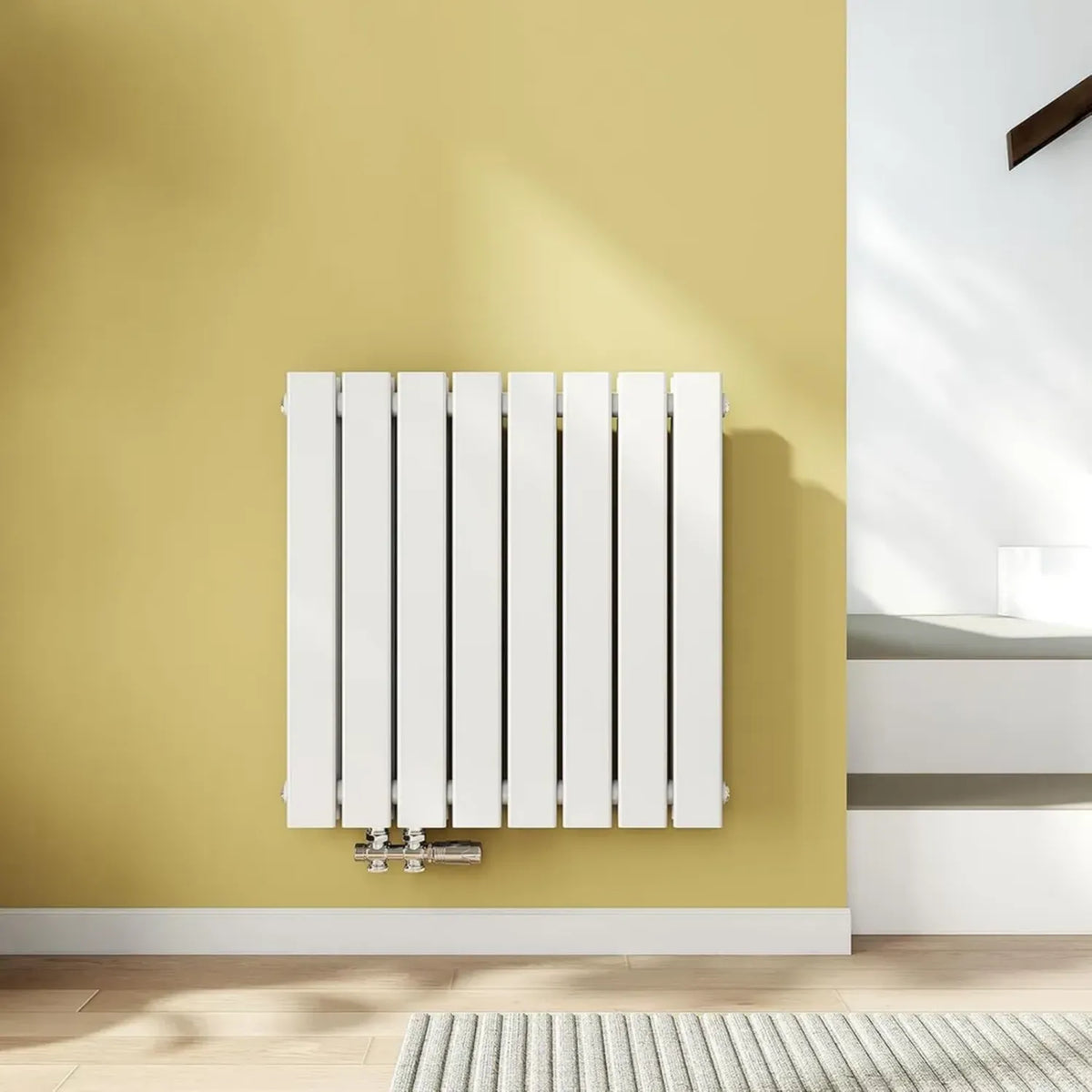 Radiatore Verticale EMKE 630x620 mm Bianco a Doppio Pannello