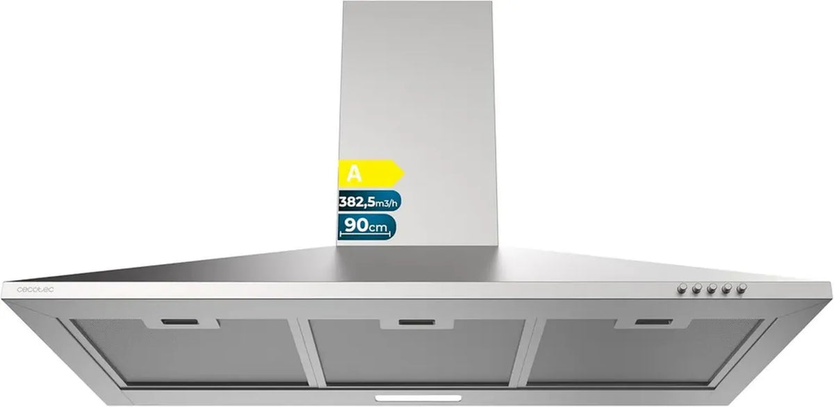 Cappa Aspirante Piramidale 90cm Inox con Motore Silenzioso e LED