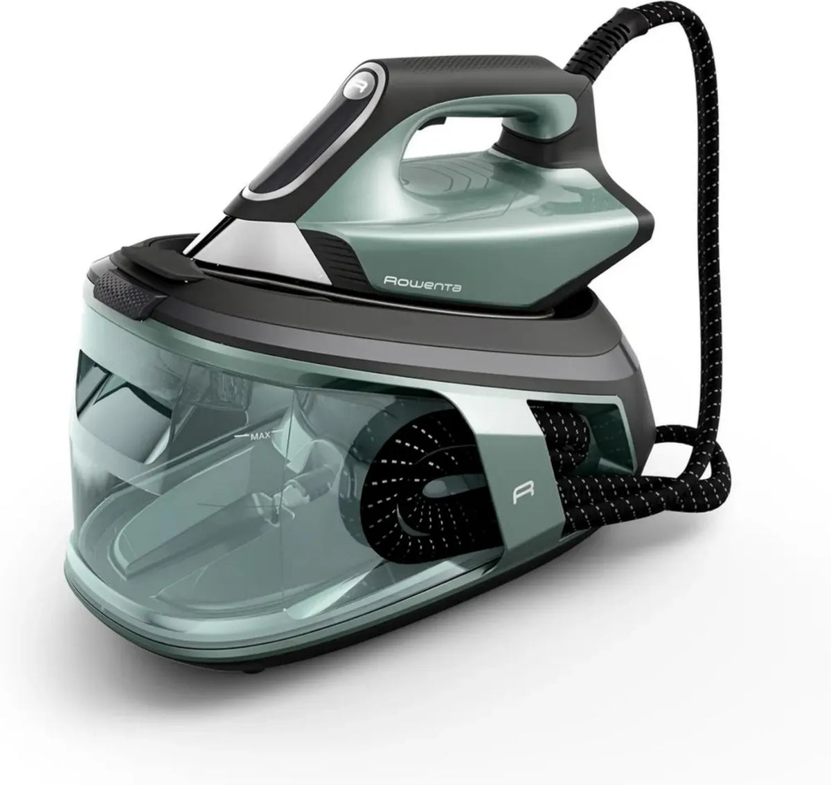 Rowenta VR9042 Steam Force, Generatore Vapore Efficiente, Modalità ECO e MAX, Quicksteam Tech, Verde Eucalipto/Nero