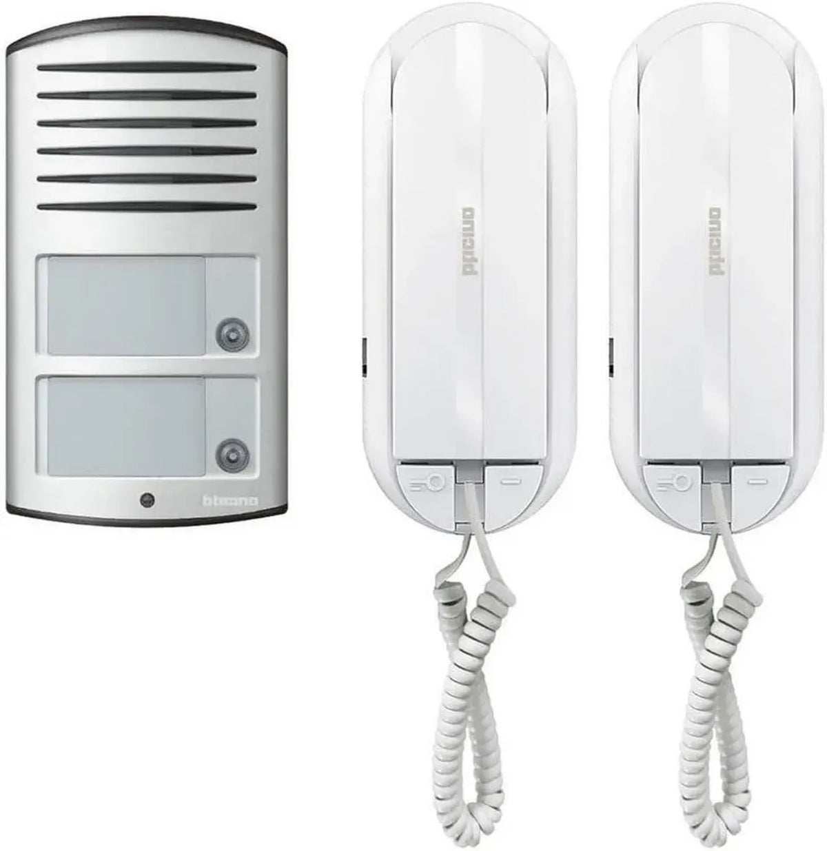 Bticino Kit Audio 2 Fili Bifamiliare con Citofono e Pulsantiera da Parete