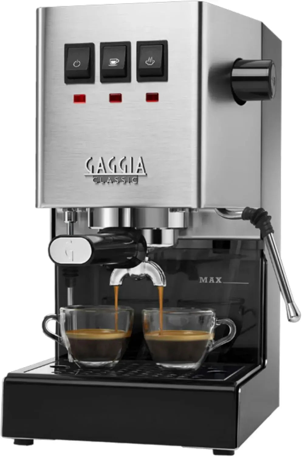 Gaggia Classic Evo Inox - Macchina Espresso Manuale con Bacchetta a Vapore Professionale