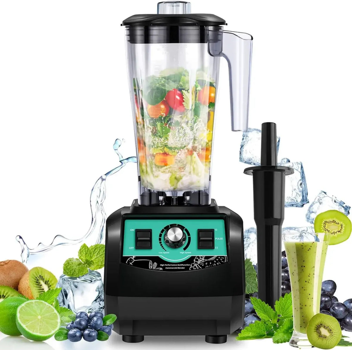 Frullatore Professionale 3L 2800W per Frullati, Ghiaccio e Latte di Soia