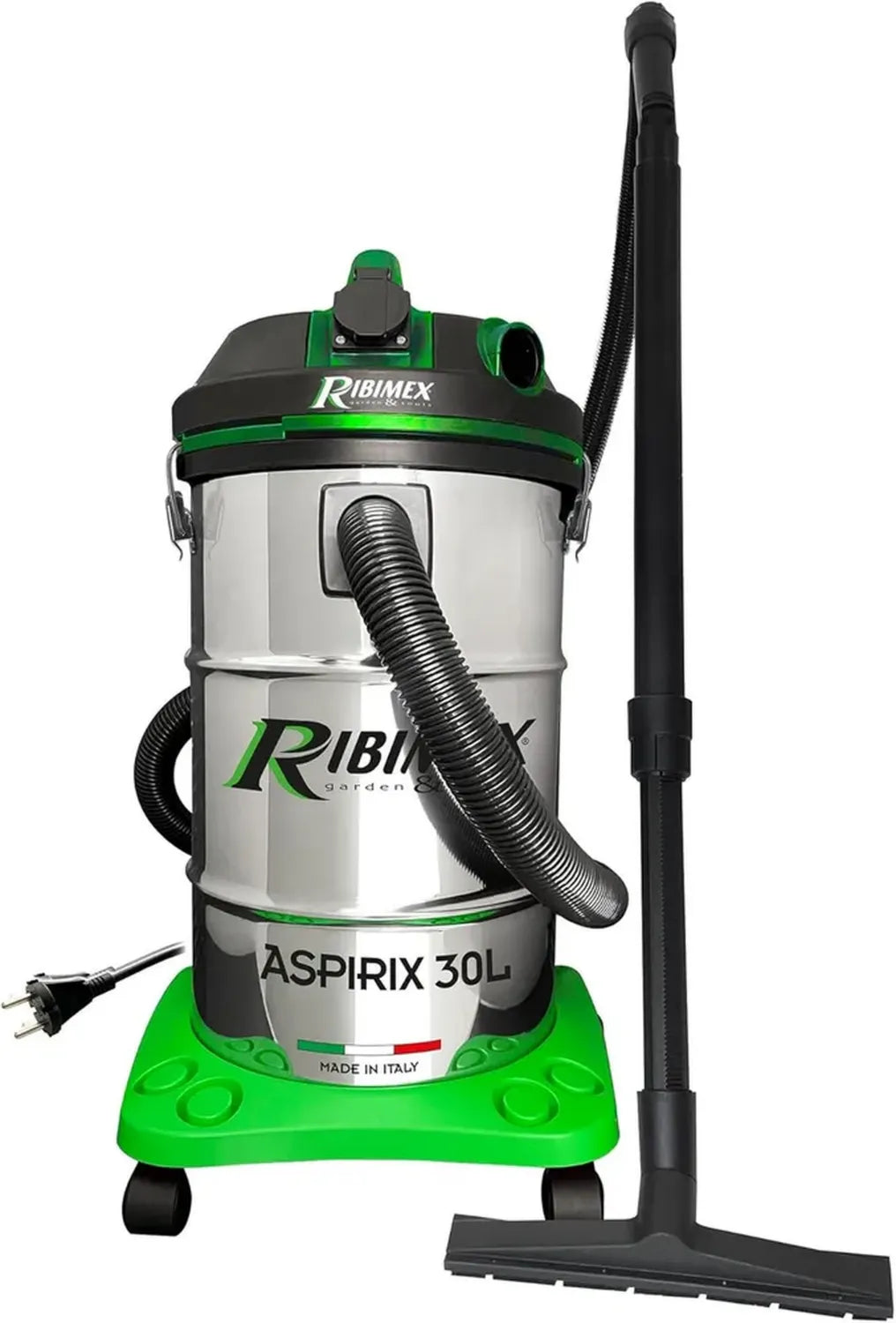 Aspirapolvere Multifunzionale Ribimex da 30L, 1200W, con Filtro HEPA e Funzione Soffiante