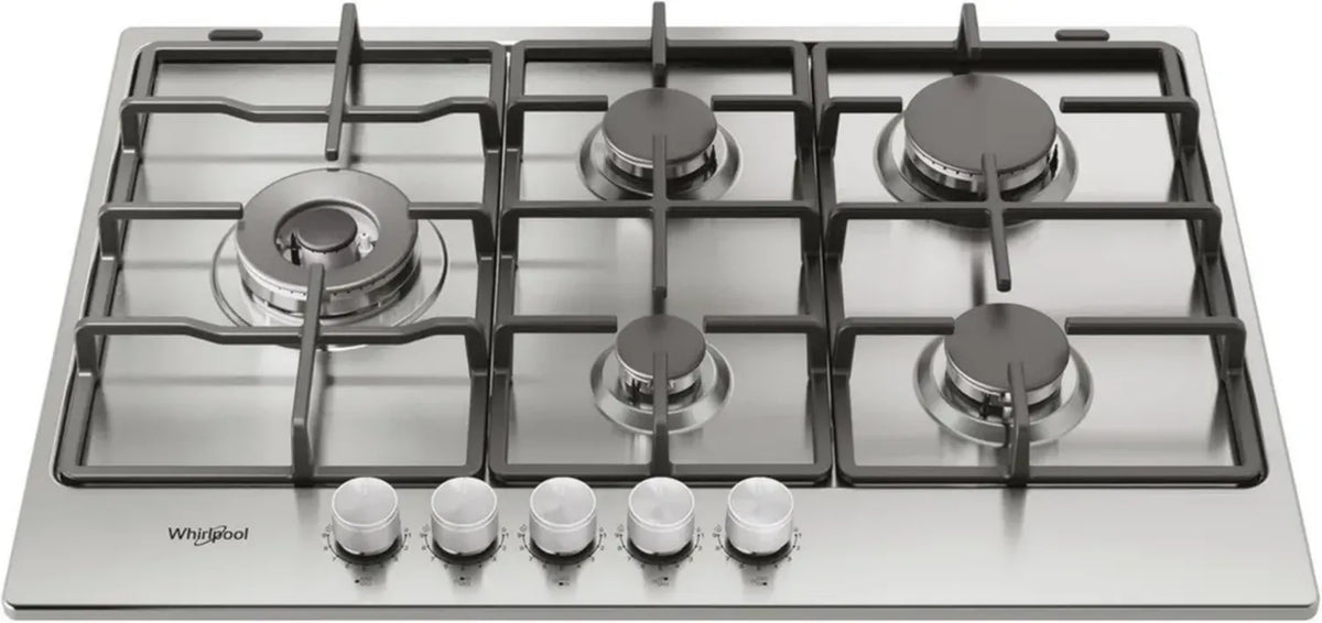 Piano Cottura a Gas Incasso 75 cm 5 Fuochi Acciaio Inox