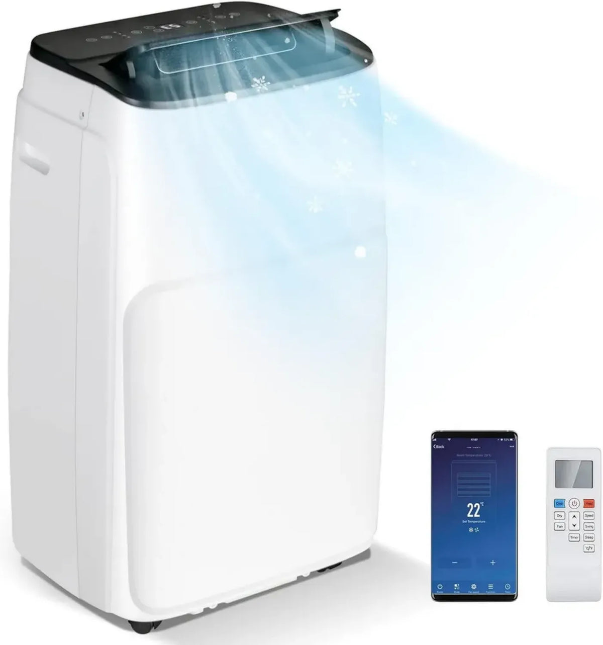 Condizionatore Portatile 5 in 1 14000 BTU con WiFi e Telecomando