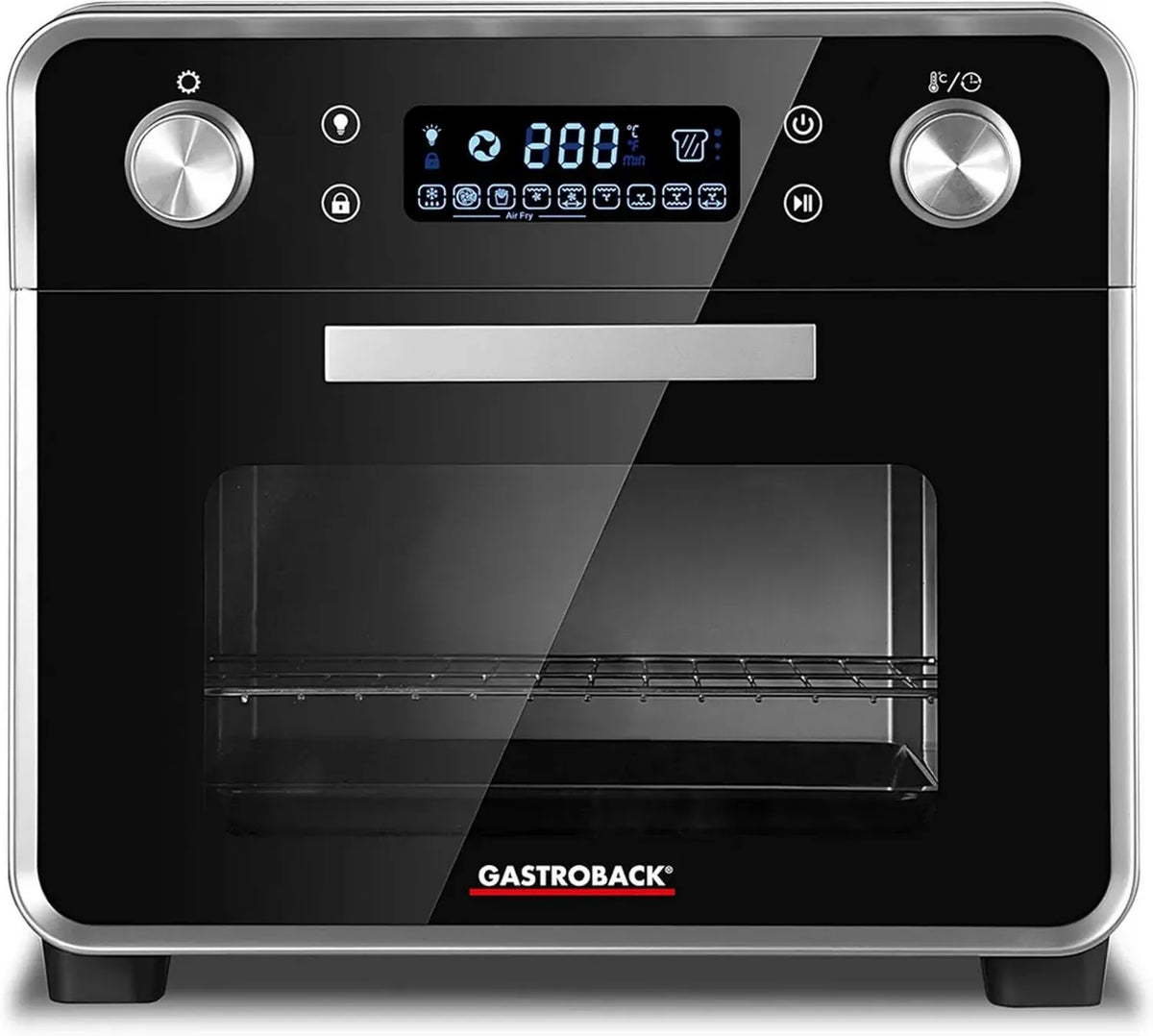 Friggitrice ad Aria e Forno Pizza Design GASTROBACK, Nero