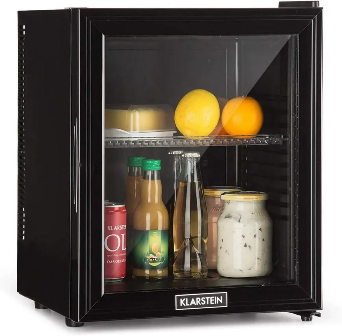 Mini Frigo Brooklyn Klarstein 24L, Silenzioso con Ripiani Rimovibili e Illuminazione Interna