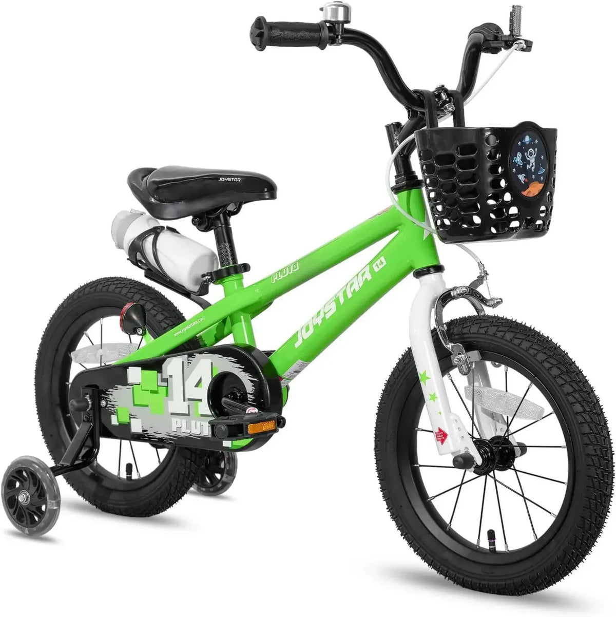 Bicicletta per Bambini JOYSTAR Pluto con Ruote di Allenamento e Cestino, Misure 12-20 Pollici, Vari Colori, per Età 2-11 Anni