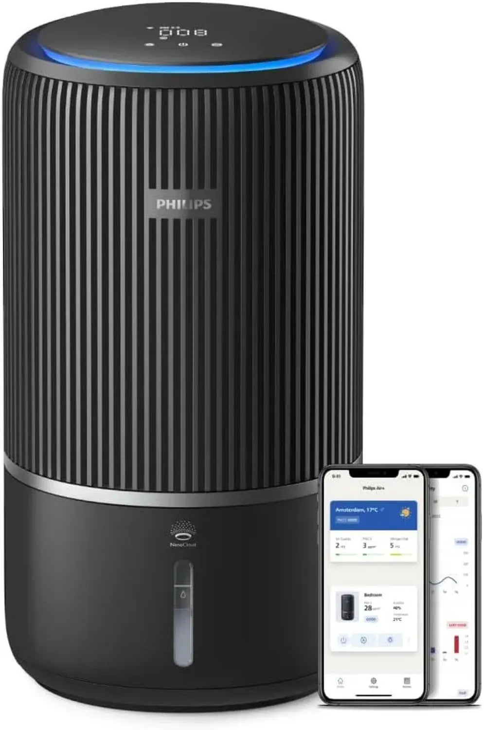 Purificatore e Umidificatore Philips 2 in 1 Serie 3400 con Filtro HEPA e Carboni Attivi