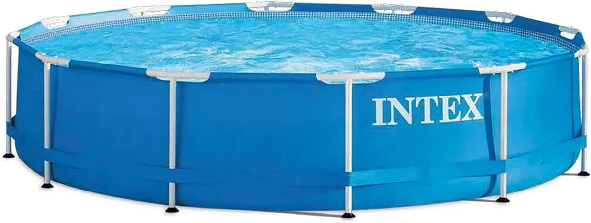Piscina Rotonda Fuori Terra Intex 366x76 cm, Struttura in Acciaio e PVC