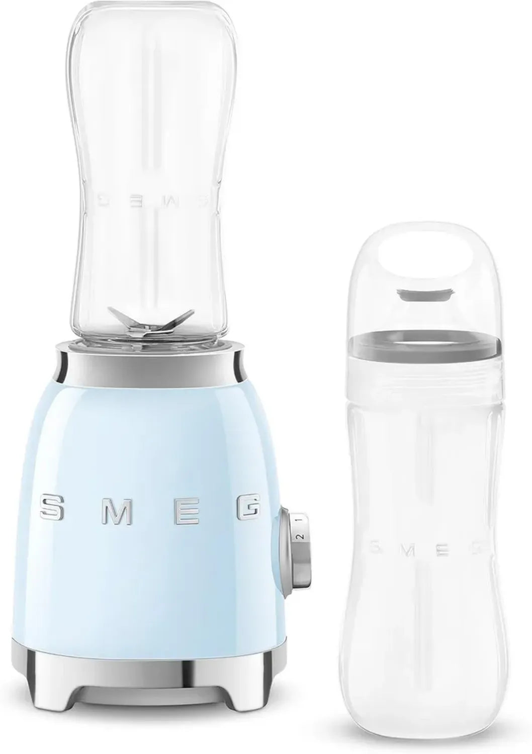 Frullatore Personale SMEG Stile Retrò con 2 Bottiglie, Blu Pastello