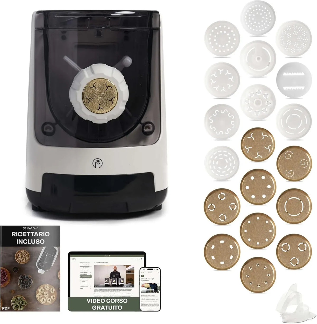 Macchina per Pasta MASTER EDITION con 20 Trafilerie, Garanzia Italia 5 Anni