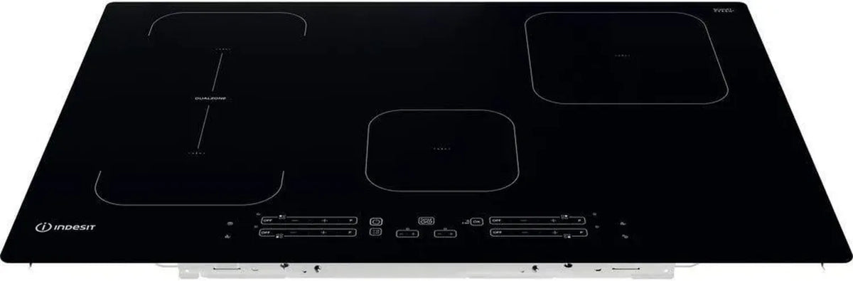 Indesit Piano Cottura a Induzione 77 cm in Vetroceramica, 4 Zone, Nero