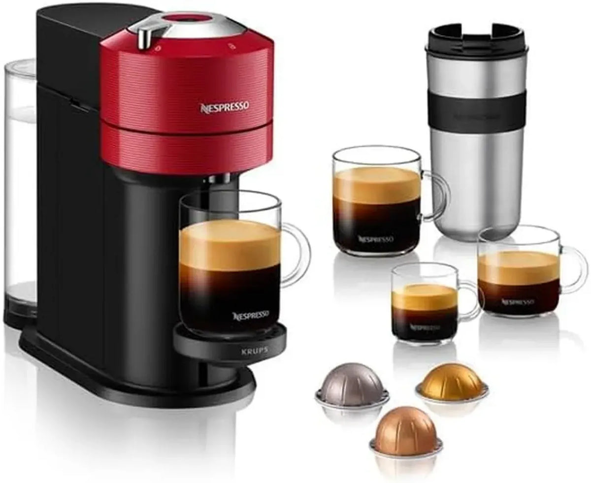 Macchina per Caffè Espresso Nespresso Krups Vertuo Next, Rosso, Modello YY4296FD