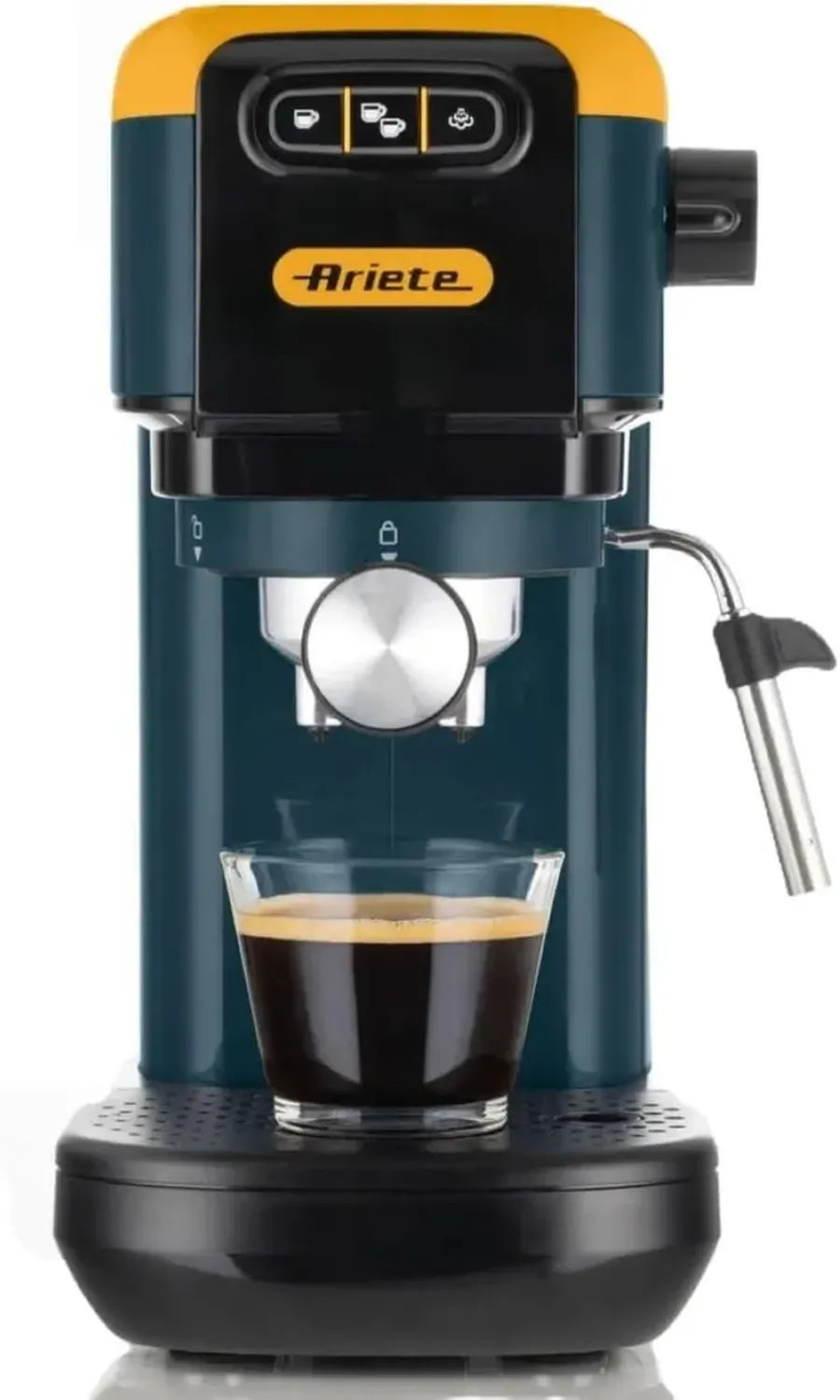 Macchina per caffè espresso Ariete 1399, 1300W, 1,1L, 15 bar, gialla