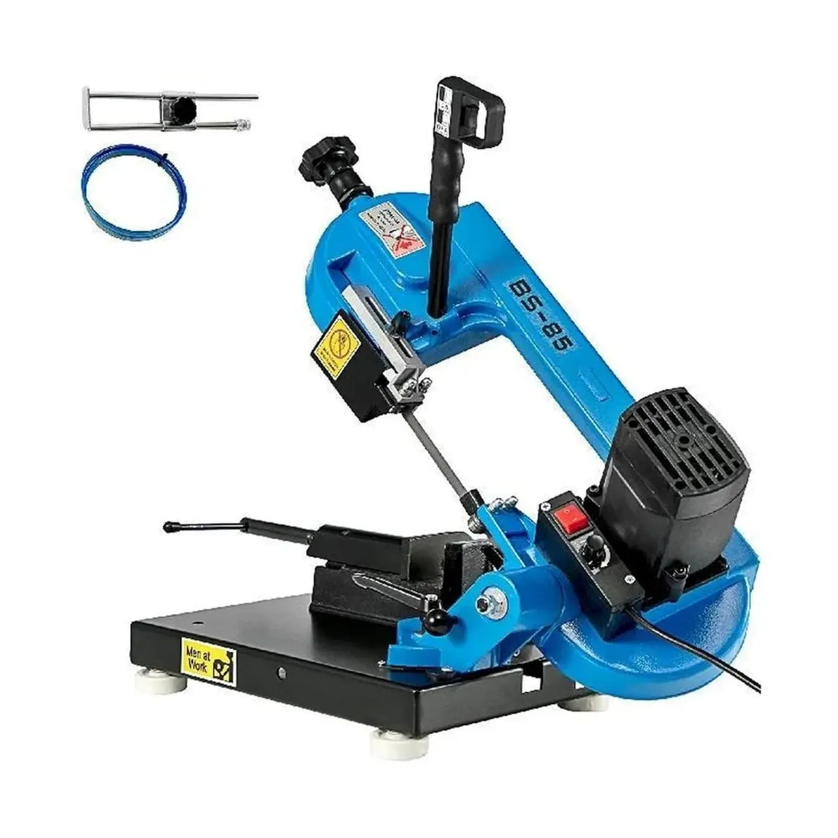 Sega a nastro portatile 1KW per metalli e legno, lama veloce 40-88 MPM, ideale per principianti