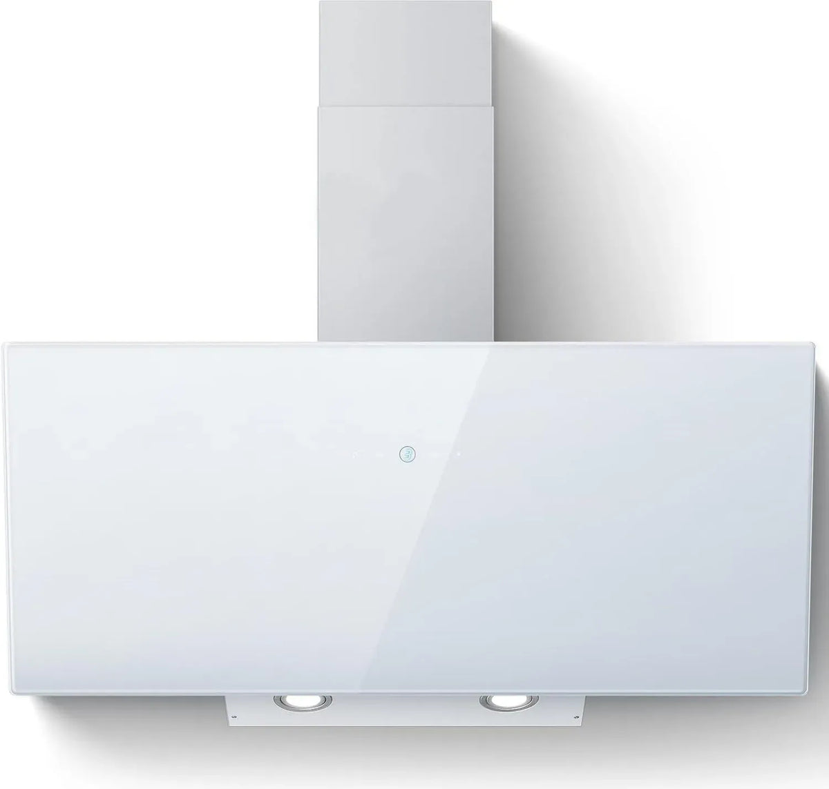 Cappa Aspirante 90cm Bianco con Funzione Boost, 700 m³/h, 3 Livelli, Filtri a Carbone, Pannello Touch e LED