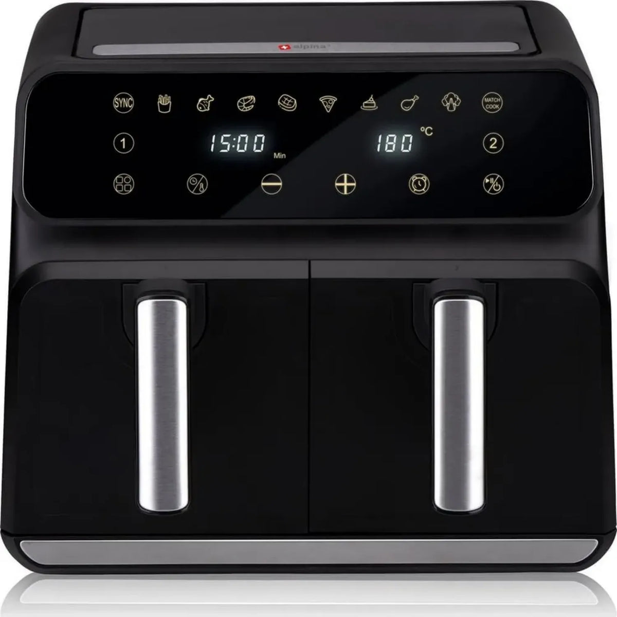 Friggitrice ad Aria XXL con Doppio Cestello e Display Touch, 8L