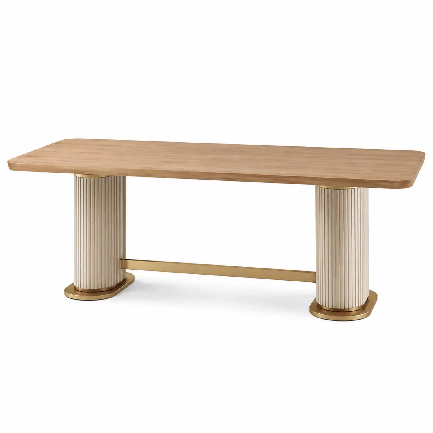 Tavolo da pranzo legno e metallo 200x100x75 cm