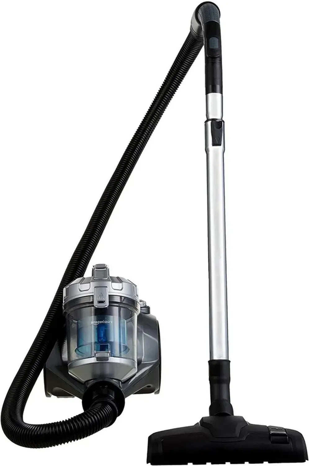 Aspirapolvere senza sacchetto potente Amazon Basics, filtro HEPA, 700W, compatto 1.5L, Nero/Blu