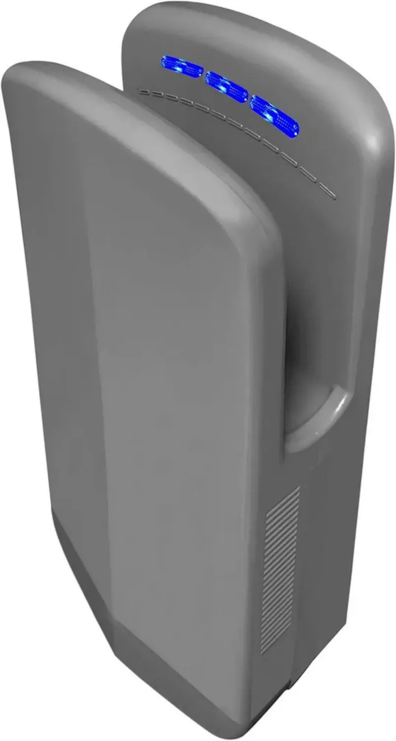 Asciugamani Elettrico 1450W con Sensore a Fotocellula, Design Compatto, Grigio