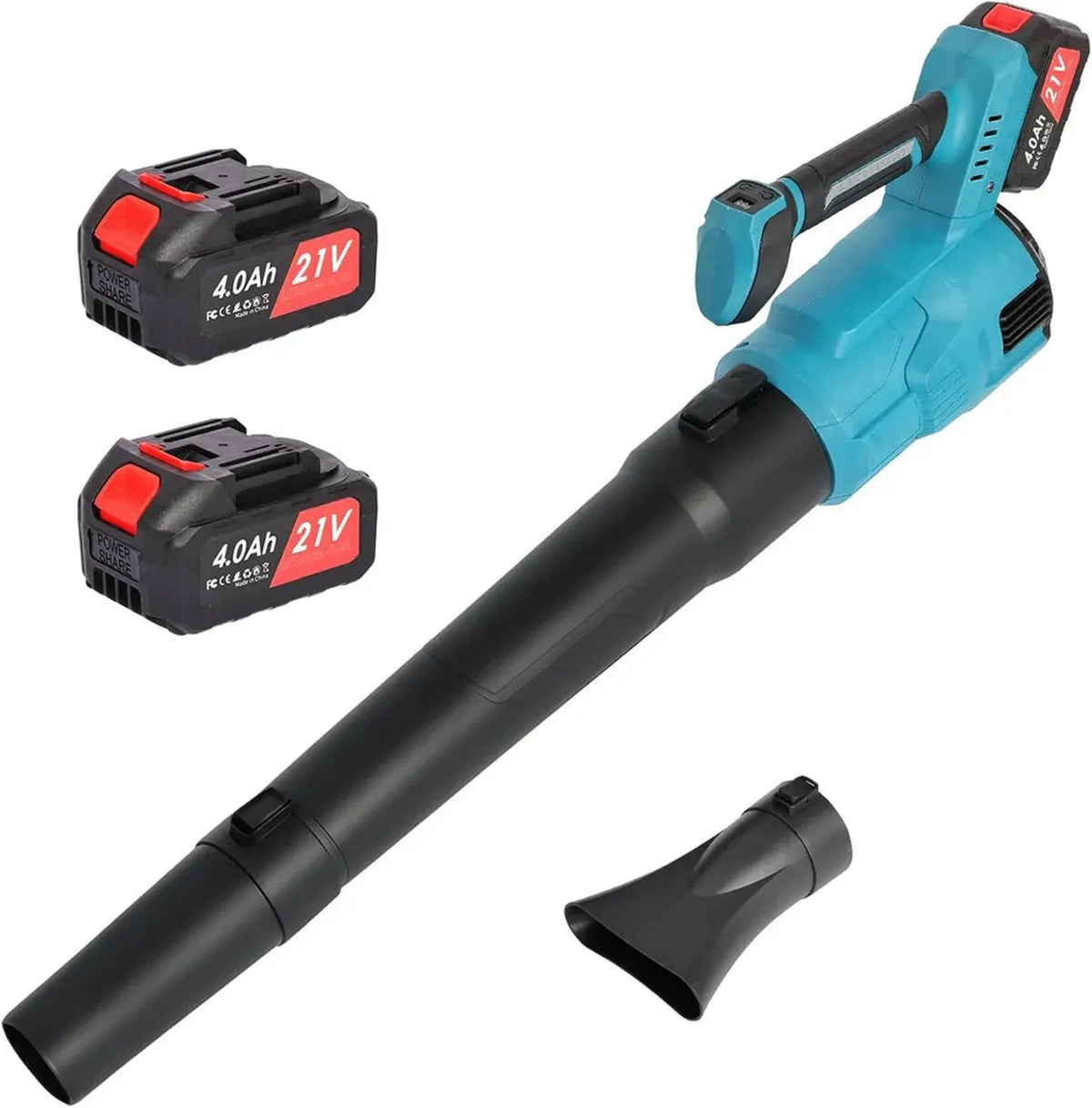 Soffiatore Foglie Senza Fili con Batterie 4Ah e Display LED, Velocità 42 m/s, Ideale per Giardino e Patio