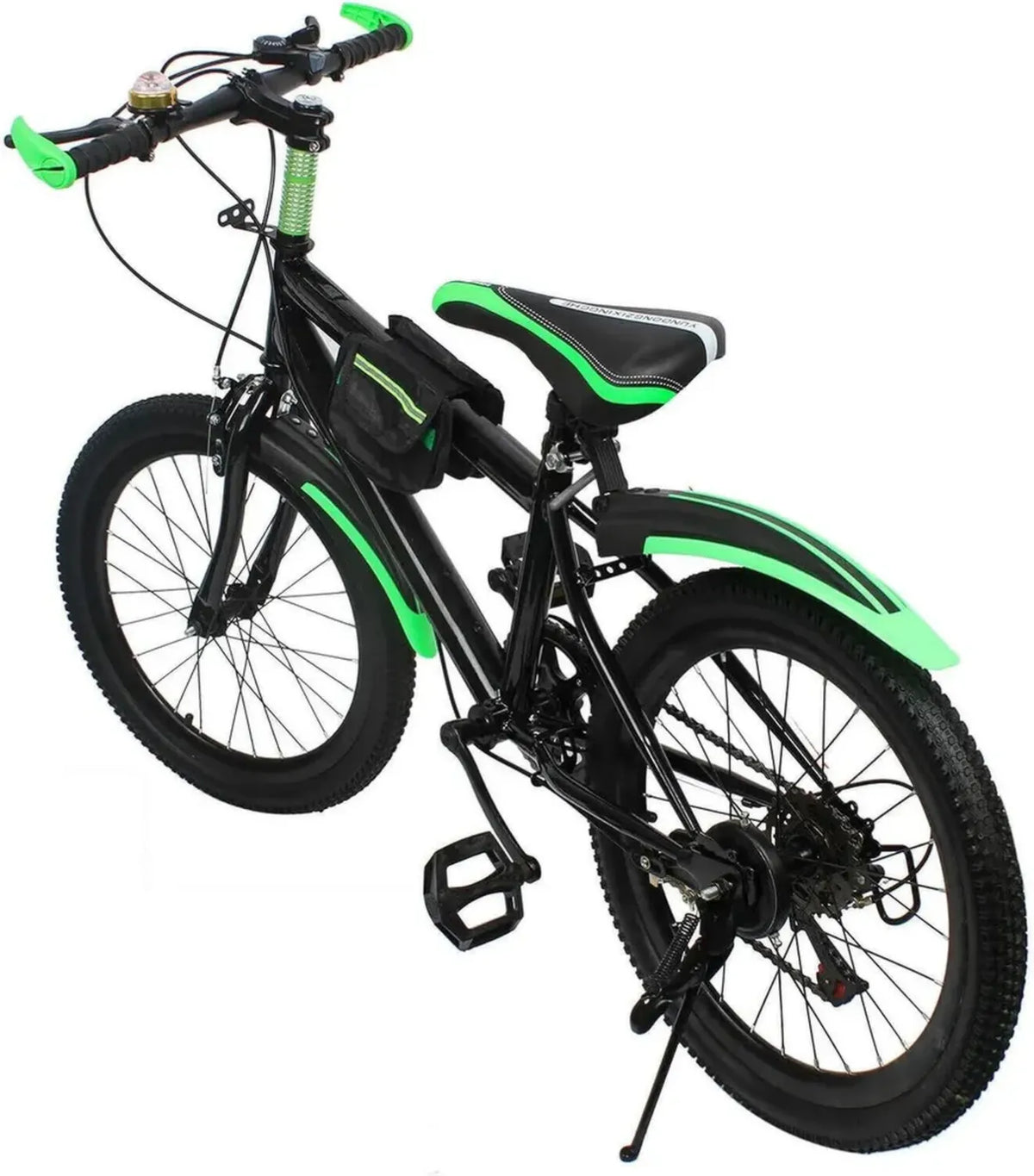 Bicicletta 20 Pollici 7 Velocità per Bambini, Telaio Acciaio, Parafanghi e Portaborraccia, Età 8-13 Anni, Fino a 85 kg
