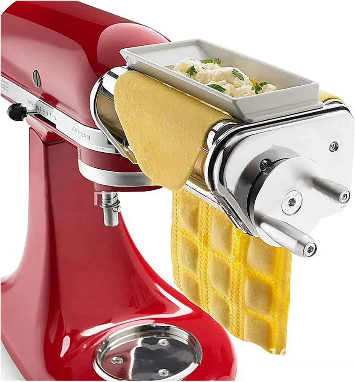 Accessorio per Macchina per Pasta e Ravioli per Impastatrice, Rullo in Acciaio Inox