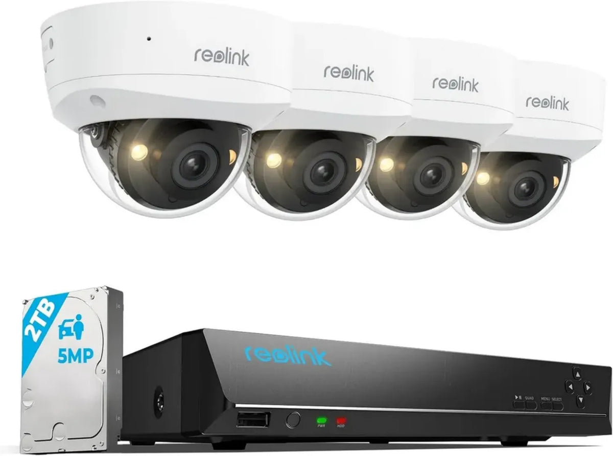 Sistema Videosorveglianza PoE 5MP Reolink con Telecamere Antivandalo IK10 e NVR 8 Canali