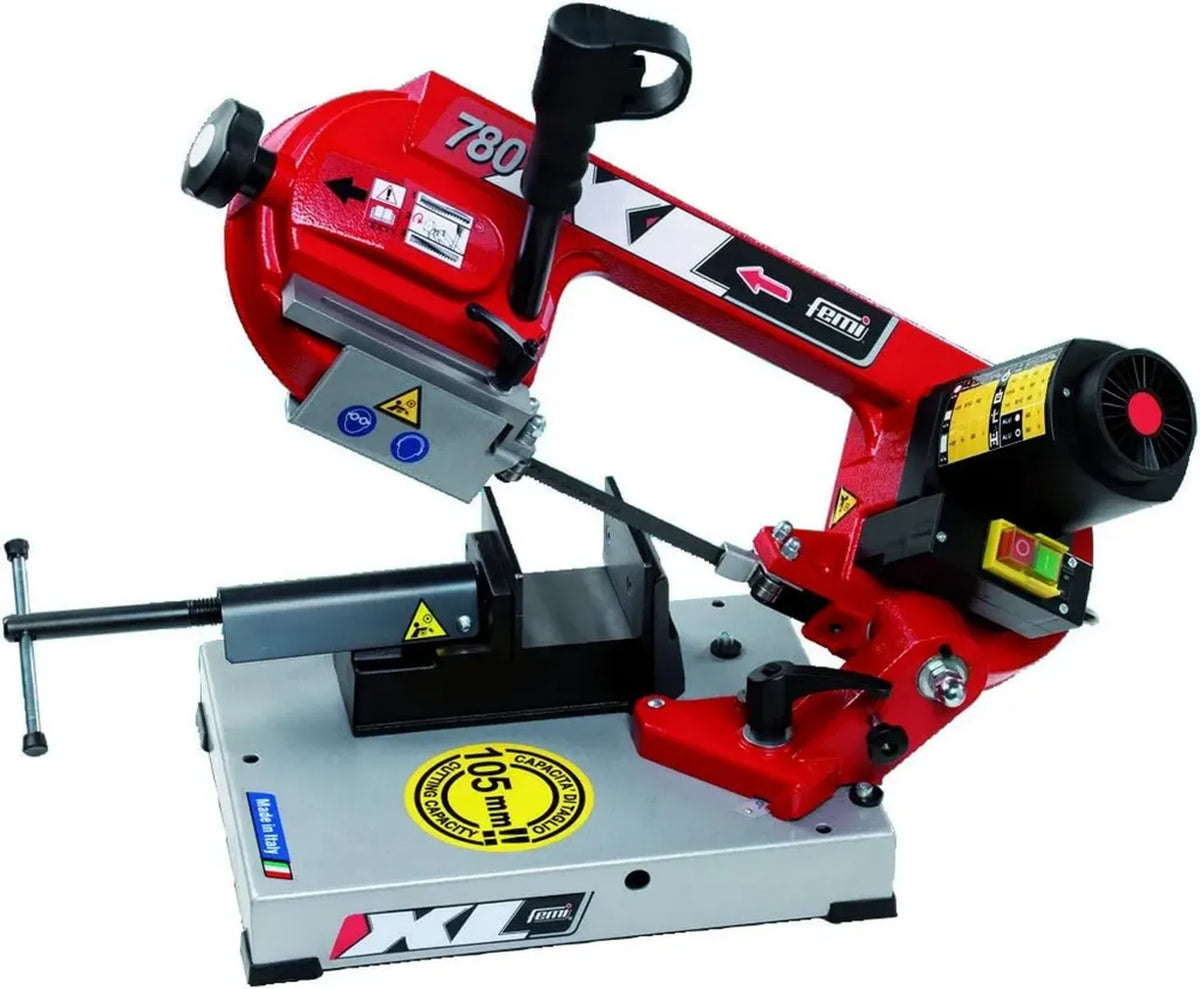 Segatrice a Nastro FEMI FM-780XL 850W - Taglio Metallo 105mm - Portatile e Sicura