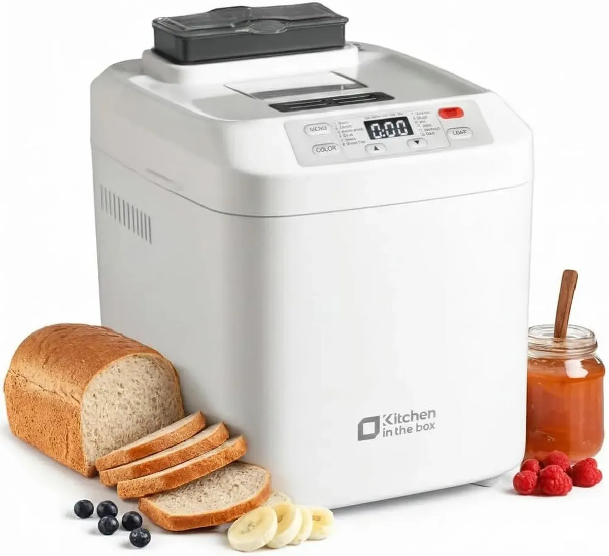 Macchina del Pane 12 Programmi 900g con Dispenser, Senza Glutine, Timer e Mantenimento Caldo