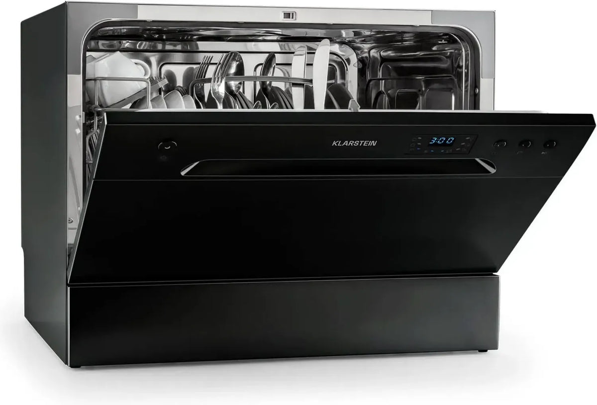 Lavastoviglie Klarstein 6 Coperti, Silenziosa con 6 Programmi, Compatta e Facile da Installare