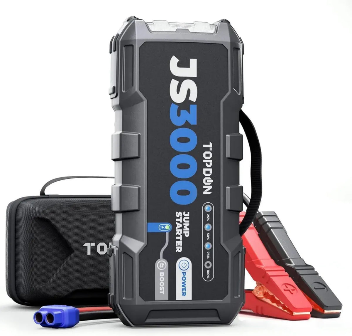 TOPDON Avviatore Auto 3000A per Motori Fino a 9.0L, Booster 24000mAh Portatile