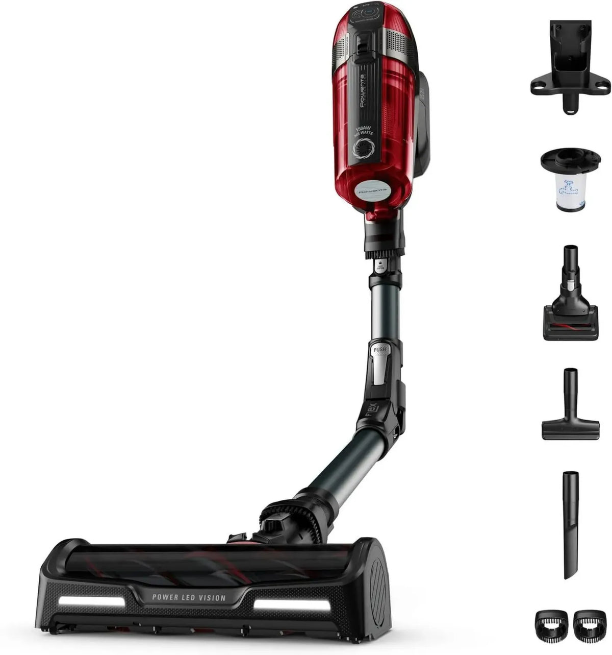 Rowenta X-Force 12.60 Animal Care Senza Fili con Tecnologia Flex, 150 Air Watt e 45 Minuti di Autonomia