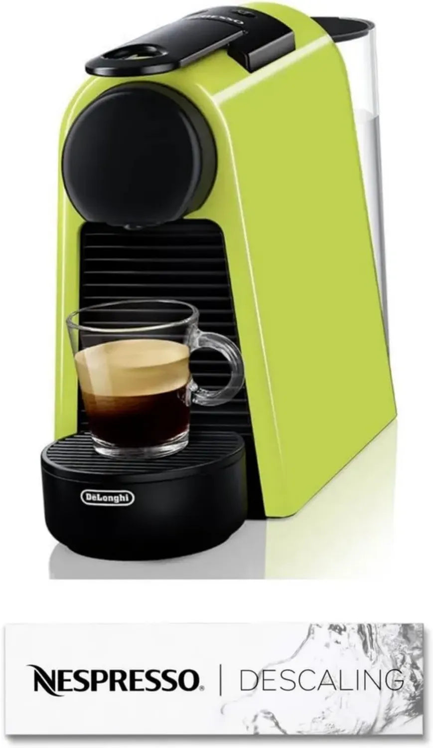 Macchina da Caffè Nespresso Essenza Mini Verde Lime con Kit Decalcificante