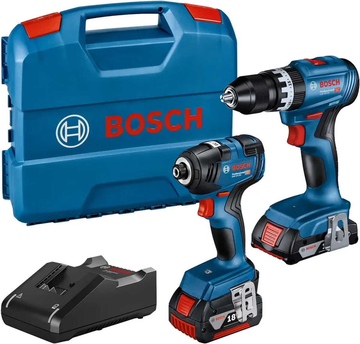Set Combinato Bosch Professional 18V: Trapano con Percussione e Avvitatore a Impulsi