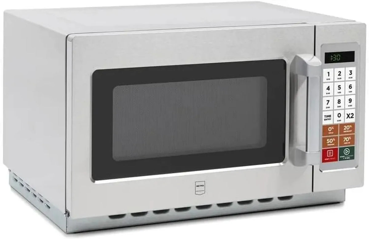 Forno a Microonde METRO Professional GMW1034D, 34L, 100 Programmi, Timer 60 Minuti, Acciaio Inossidabile, Piatto 32cm, Argento