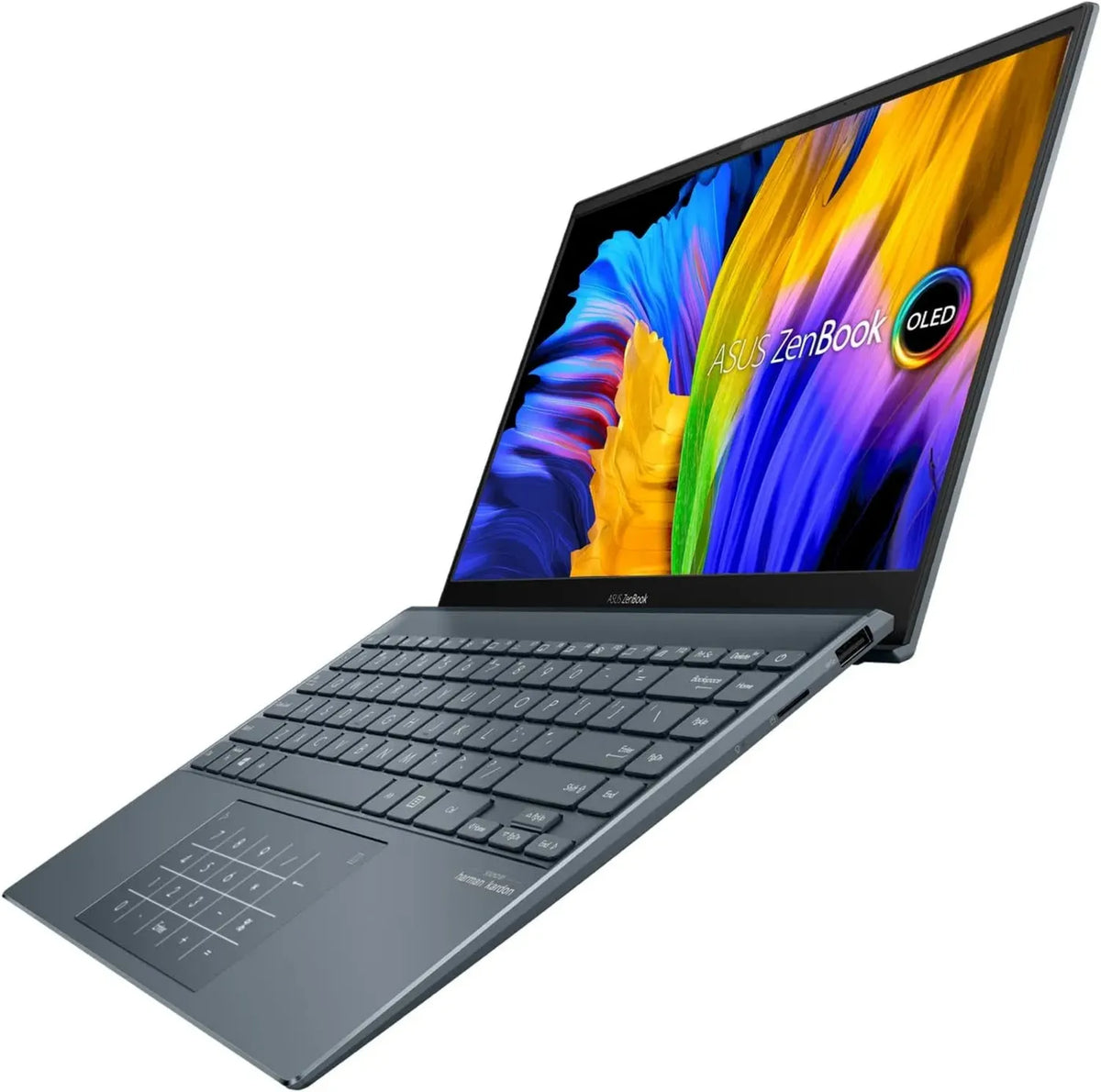 ASUS ZenBook 13 OLED, Intel Evo i5, 8GB RAM, 256GB SSD, Thunderbolt 4, Wi-Fi 6, Windows 11, Pine Grey