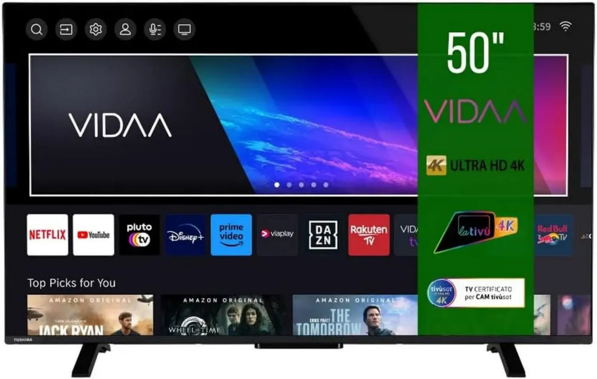 Televisore Toshiba 50' 4K UHD Smart con Alexa e HDR10