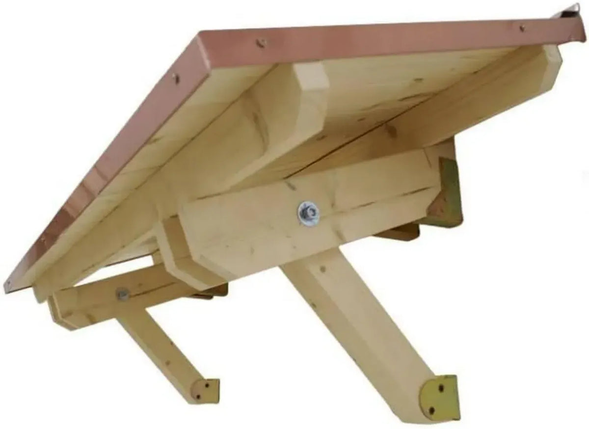 Tettoia in Legno di Abete per Ingressi e Finestre, Kit Completo Facile da Montare con Design Moderno, Sporgenza 60 cm (250 x 60 cm)